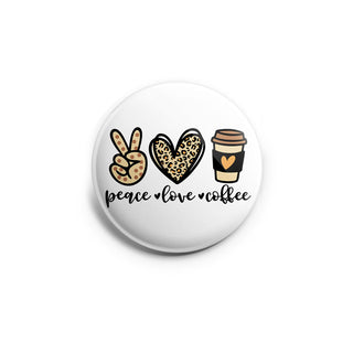 Peace Love Coffee Topper