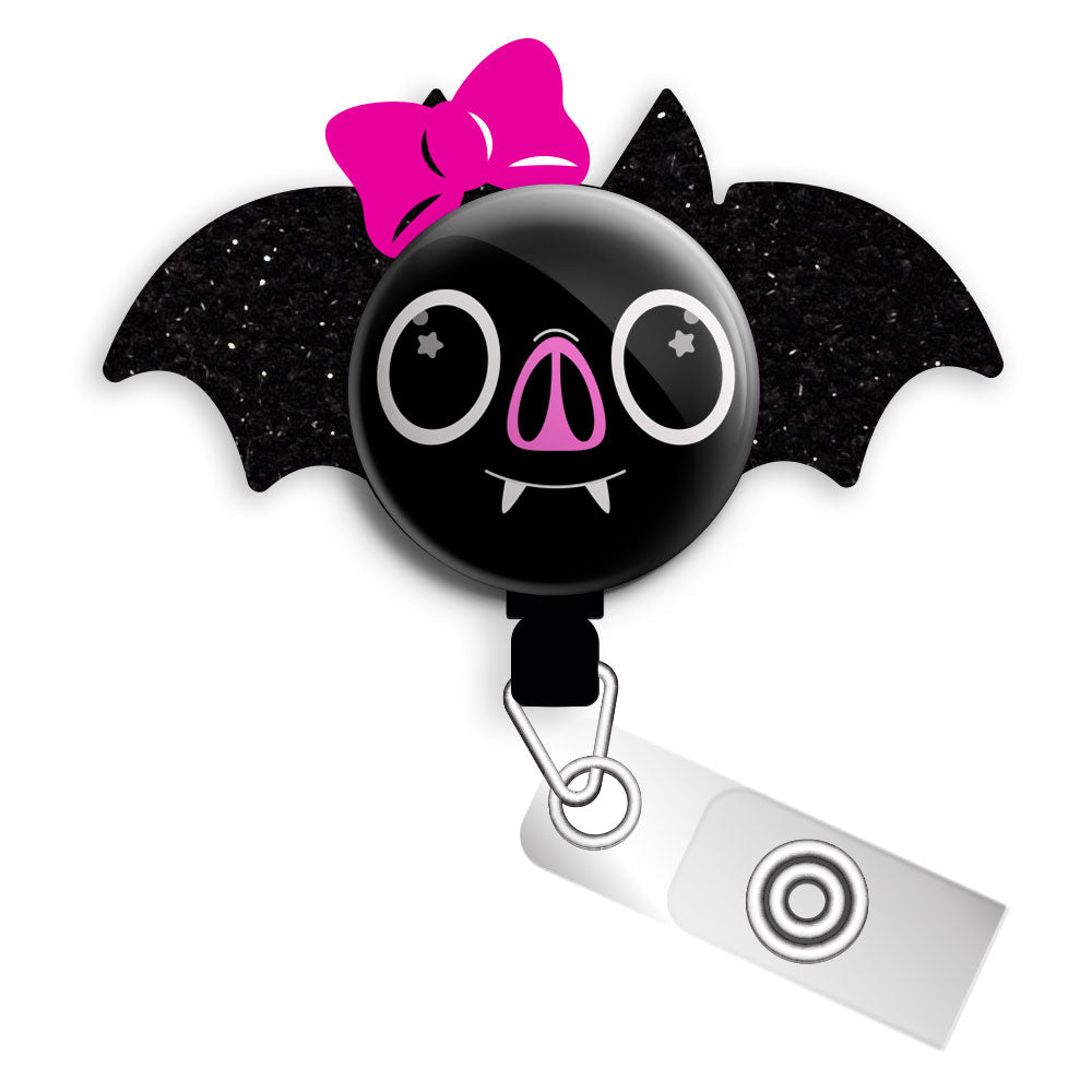 Battina The Bat Starter Bundle (Save 5%) • Halloween Nurse Gift, Bat Badge Reel, CNA Badge Holder • Swapfinity - Alligator Clip - Topperswap