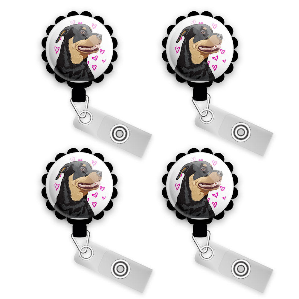 Adorable Rottweiler Retractable ID Badge Reel • Rottweiler Mom Gift, I -  Topperswap