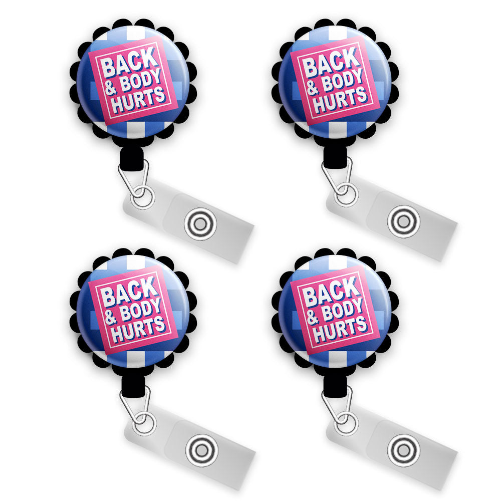 4 Pack Badge Reels Retractable for Nurses ID Badge Holder with Alligator Clip Medical MD Rn Name Tag Badges Clips ID Card Holder for Nurses Doctor