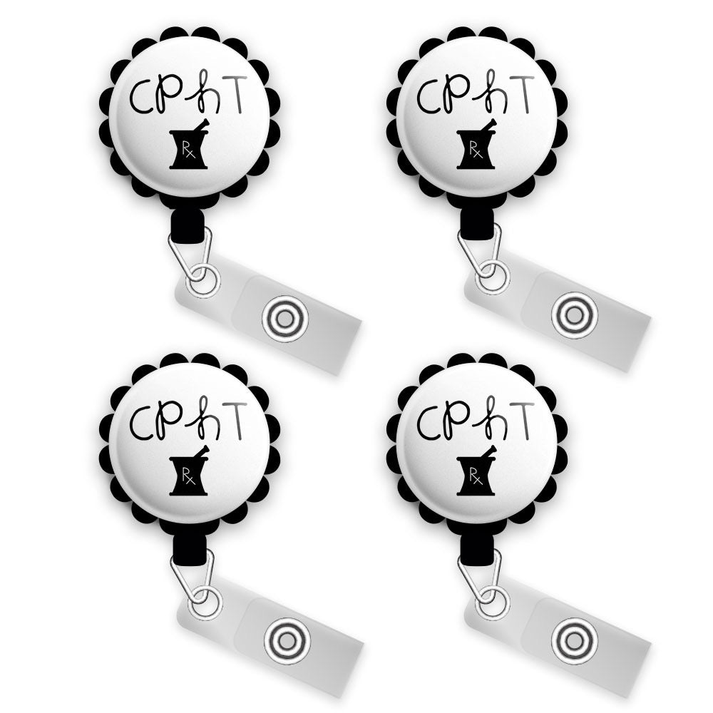 CPhT Pharmacy Tech Retractable ID Badge Reel • Pharmacy Tech Gift ID Badge Holder • Swapfinity