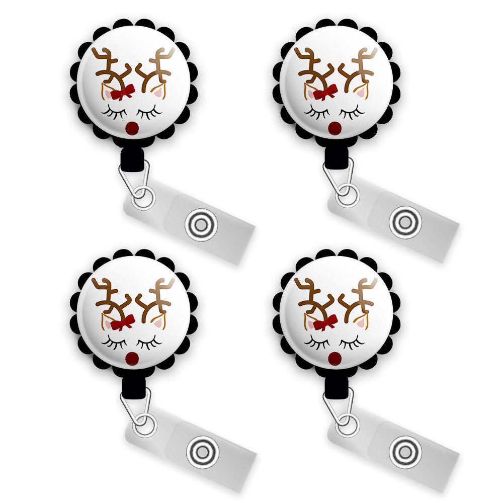 Ruby The Red Nosed Reindeer Retractable ID Badge Reel • Cute Christmas Gift • Swapfinity - - Topperswap