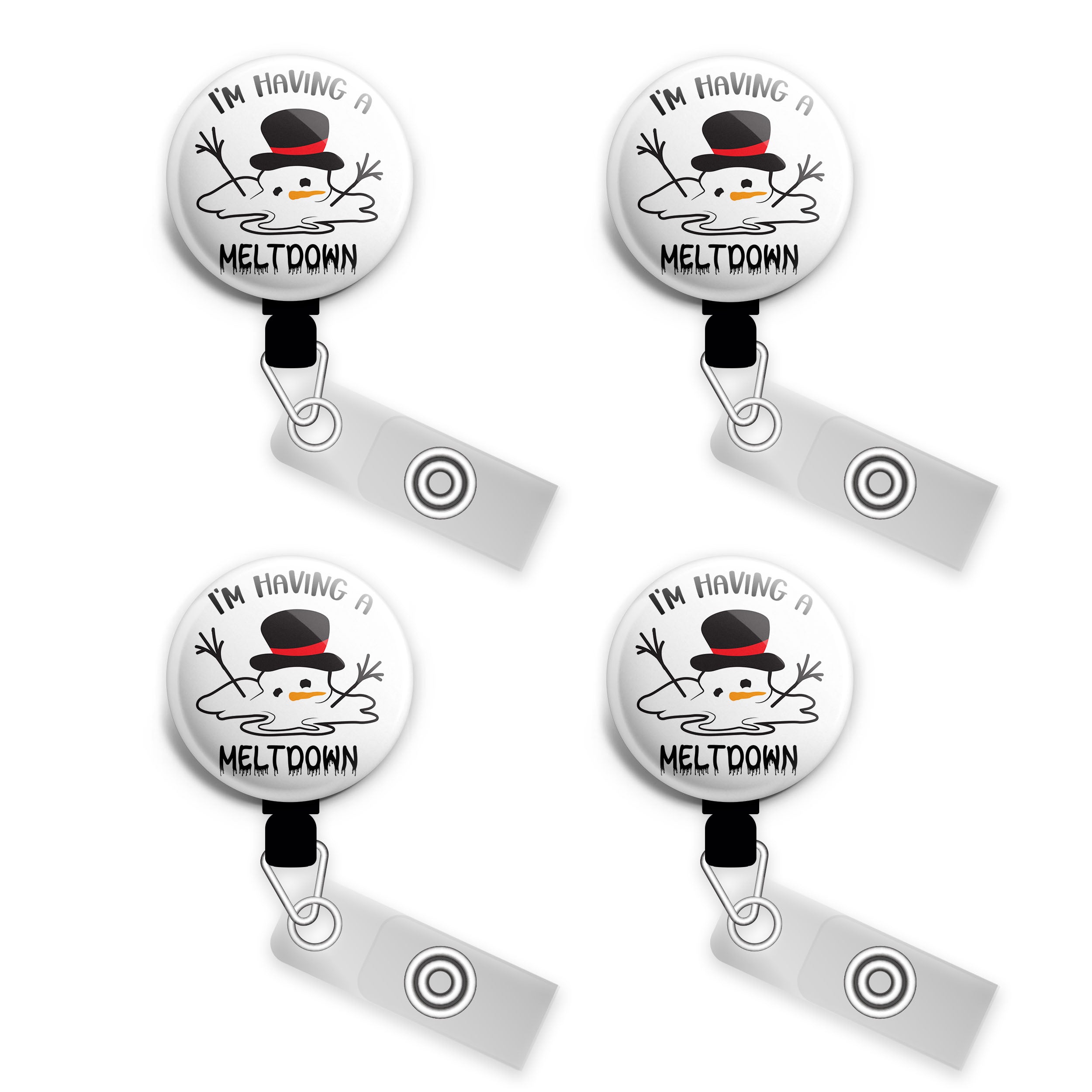 I'm Having a Meltdown ID Badge Reel • Winter Funny Badge Holder • Swapfinity - - Topperswap
