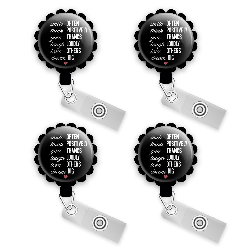 INSPIRATIONAL Badge Reel Retractable Badge Holder GREAT day