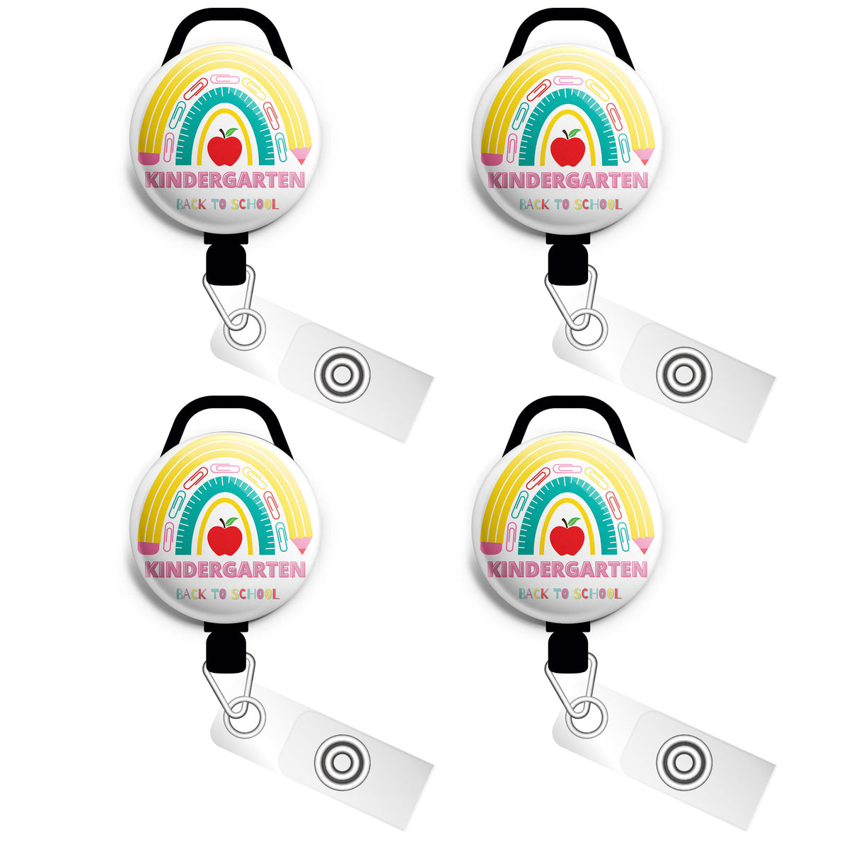 Kindergarten Teacher Badge Reel, Back to School, Retractable ID