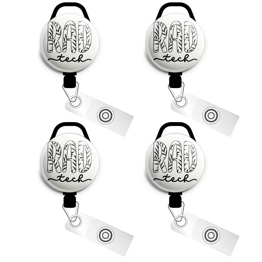 Personalized Retractable ID Badge Reels  Swappable Designs Tagged Radiology  Badge Reel - Topperswap