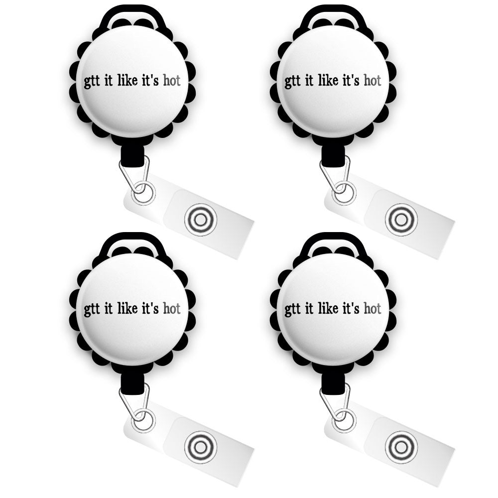 Nurse Badge Reel, Nurse Inspirational Quote It's A Beautiful Day to Save Lives Retractable ID Name Badge Holder Reels with Alligator Clip for Nurse