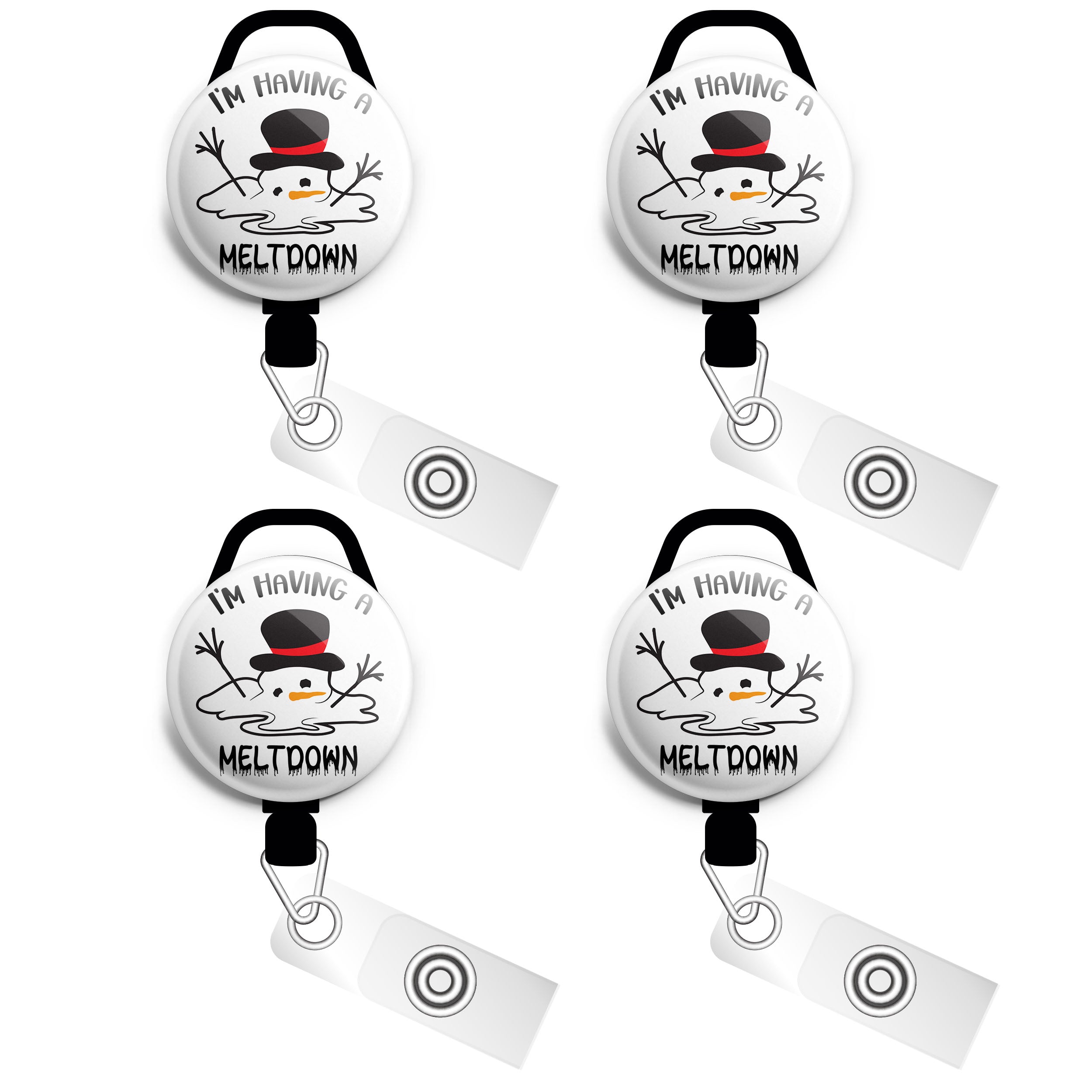 I'm Having a Meltdown ID Badge Reel • Winter Funny Badge Holder • Swapfinity - - Topperswap