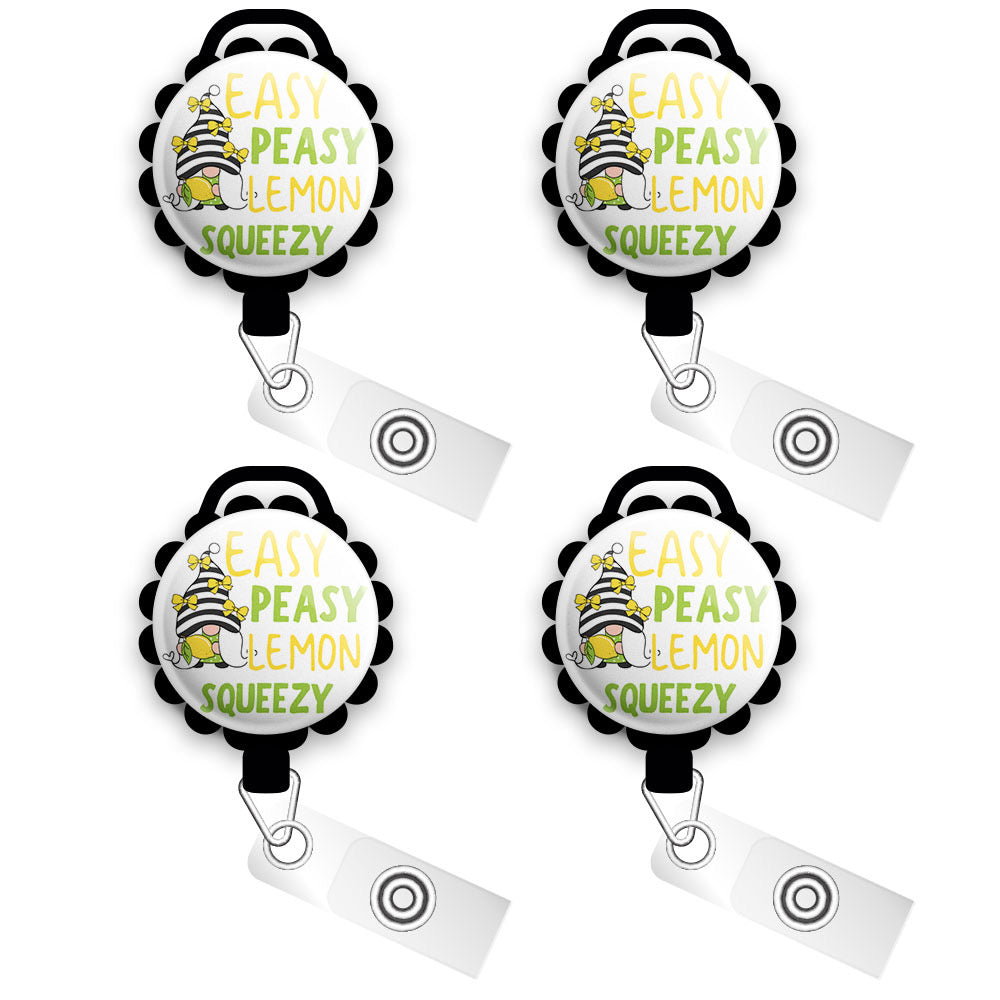 Lemon Squeezy Gnome Retractable ID Badge Reel • Summer Season Lemon Ba -  Topperswap