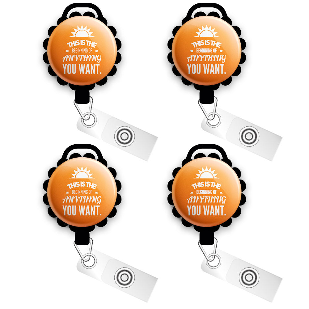Positivity Checklist Retractable ID Badge Reel • Positive Uplifting Qu -  Topperswap