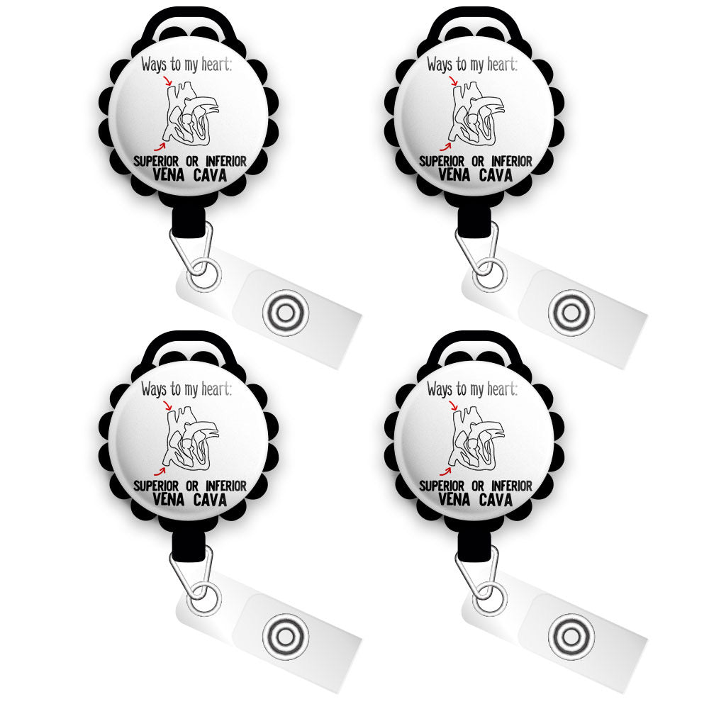 Ways to My Heart Retractable ID Badge Reel • Valentine's Day • Funny Anatomy Cardiology Custom Badge Holder • Swapfinity - - Topperswap