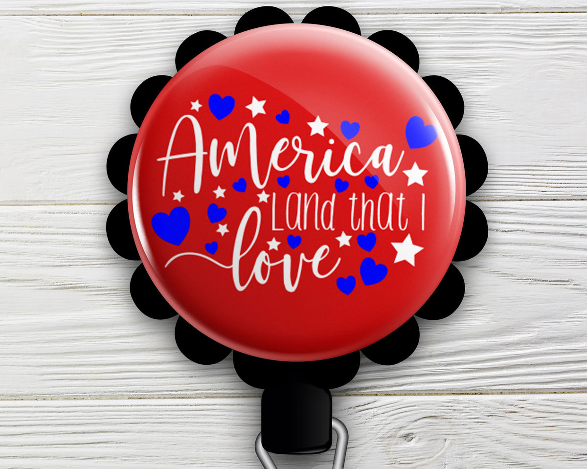Sweet Land of Liberty, Badge Holder With Retractable Reel