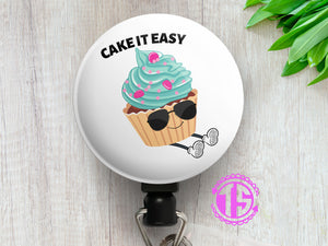 Ice Cream Cone Retractable Badge Reel Holder Cute Food Name Tag