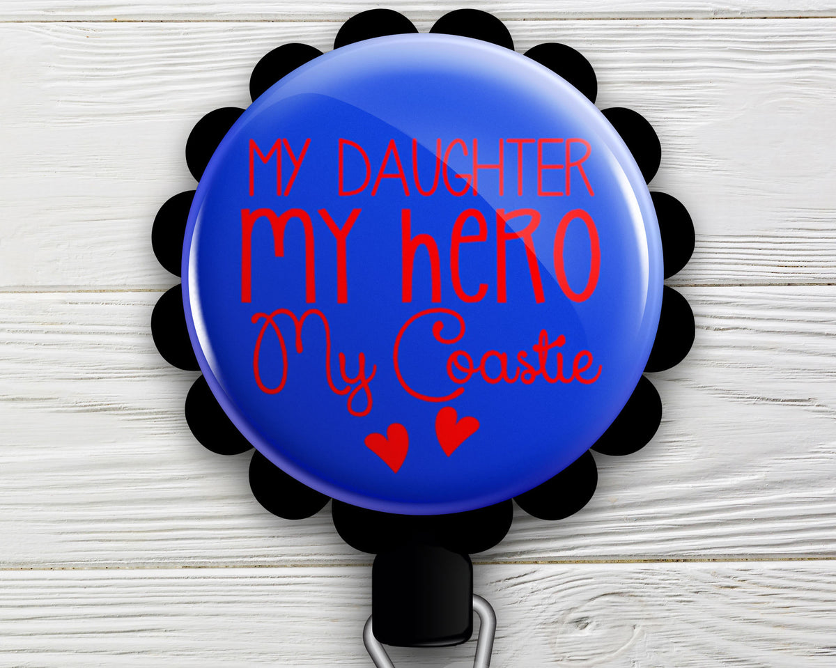 I Love My Airman Retractable ID Badge Reel • Proud Airforce Wife • ID Badge Holder • Swapfinity