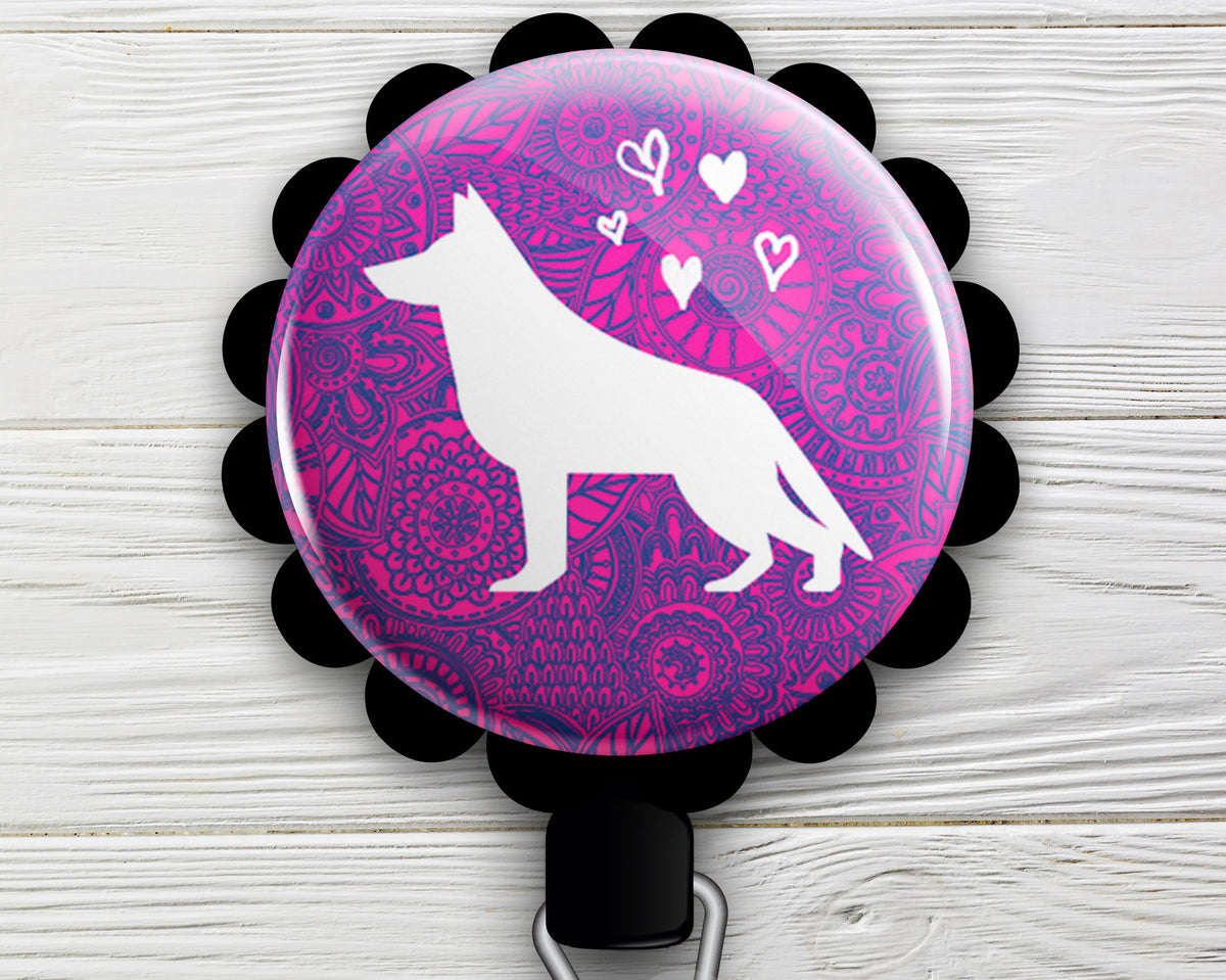 Paw Print Badge Reel Pet Badge Reel Retractable ID Badge 