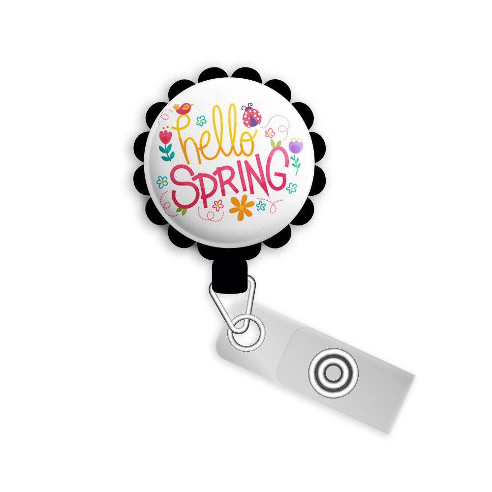 Hello Spring Critters Retractable ID Badge Reel • Spring Swappable Retractable ID Badge Reel • Badge Holder • Swapfinity -  - Topperswap