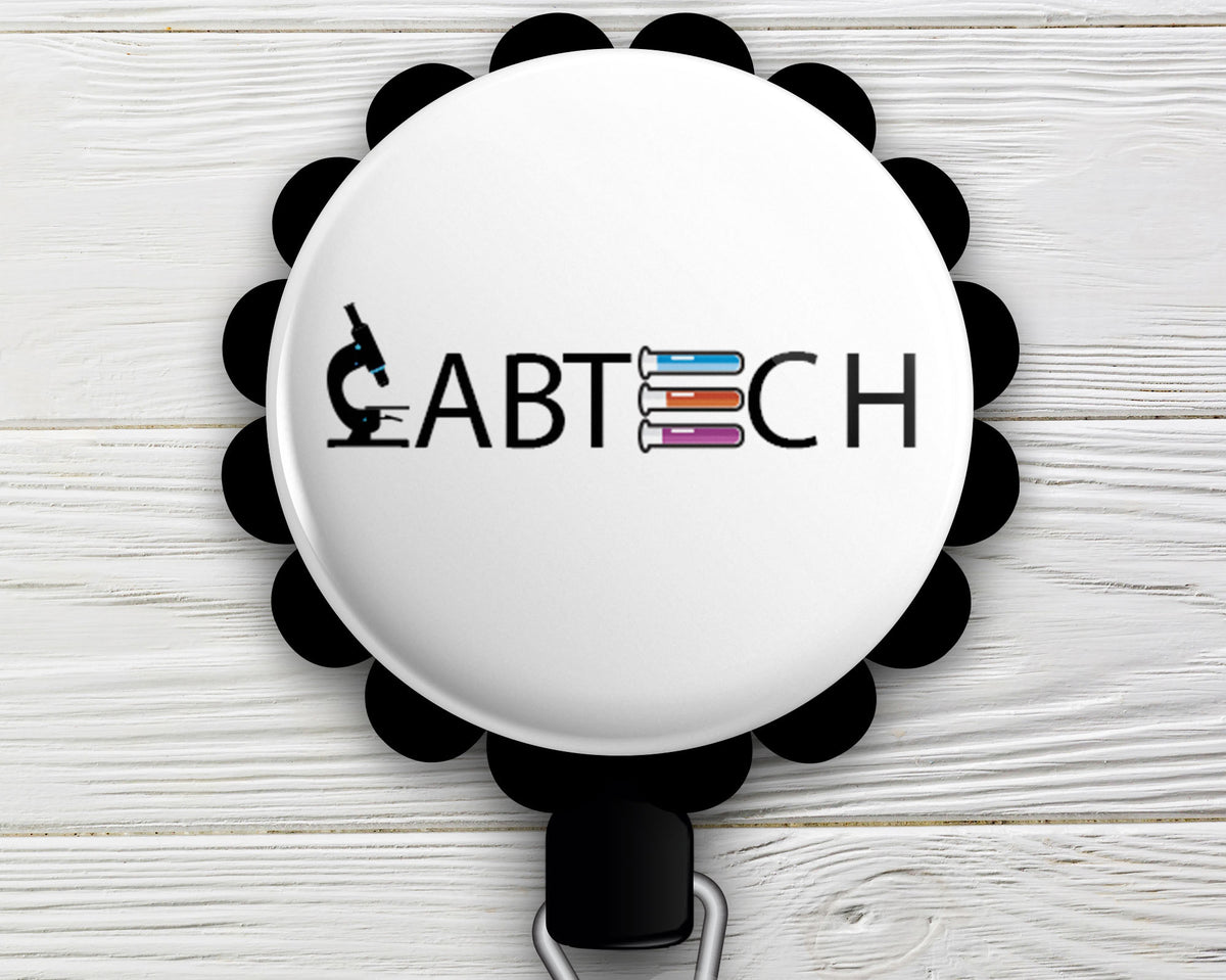 Lab Tech Retractable ID Badge Reel • Funny Lab Tech Gift • Custom Personalized • Swapfinity