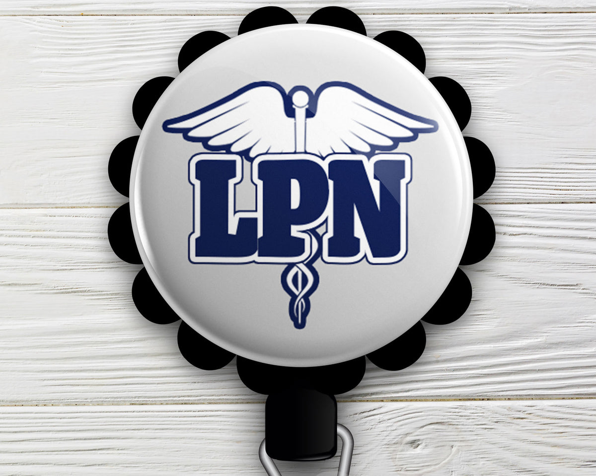 Licensed Practical Nurse - LPN Retractable ID Badge Reel • LPN