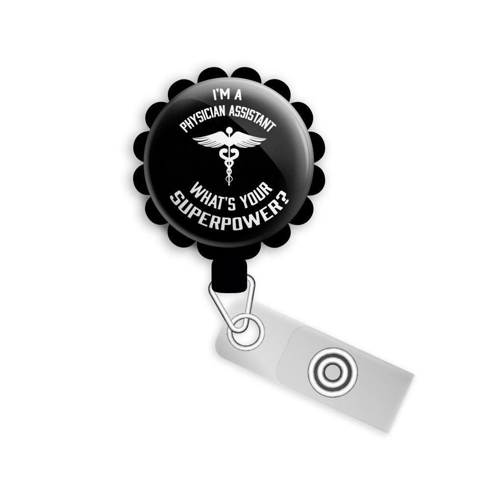 Physician Assistant Superpower Retractable ID Badge Reel • Physicians Assistant Gift, Pa Gifts, Pa Graduation • Swapfinity