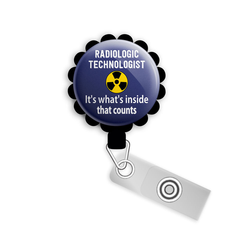 Radiology Valentine's Day Badge Holder, Retractable ID Badge Reel