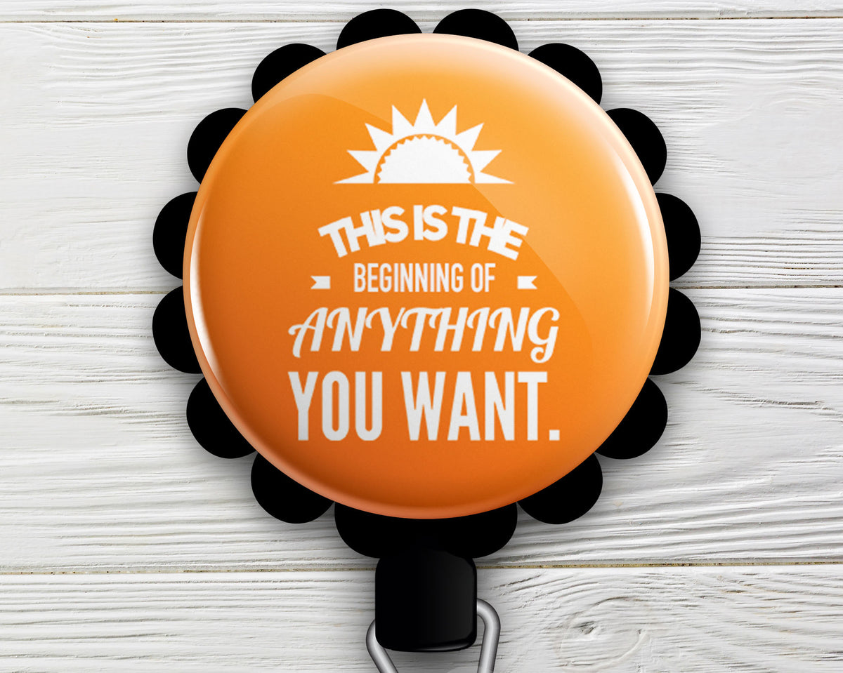 Positivity Checklist Retractable ID Badge Reel • Positive Uplifting Qu -  Topperswap