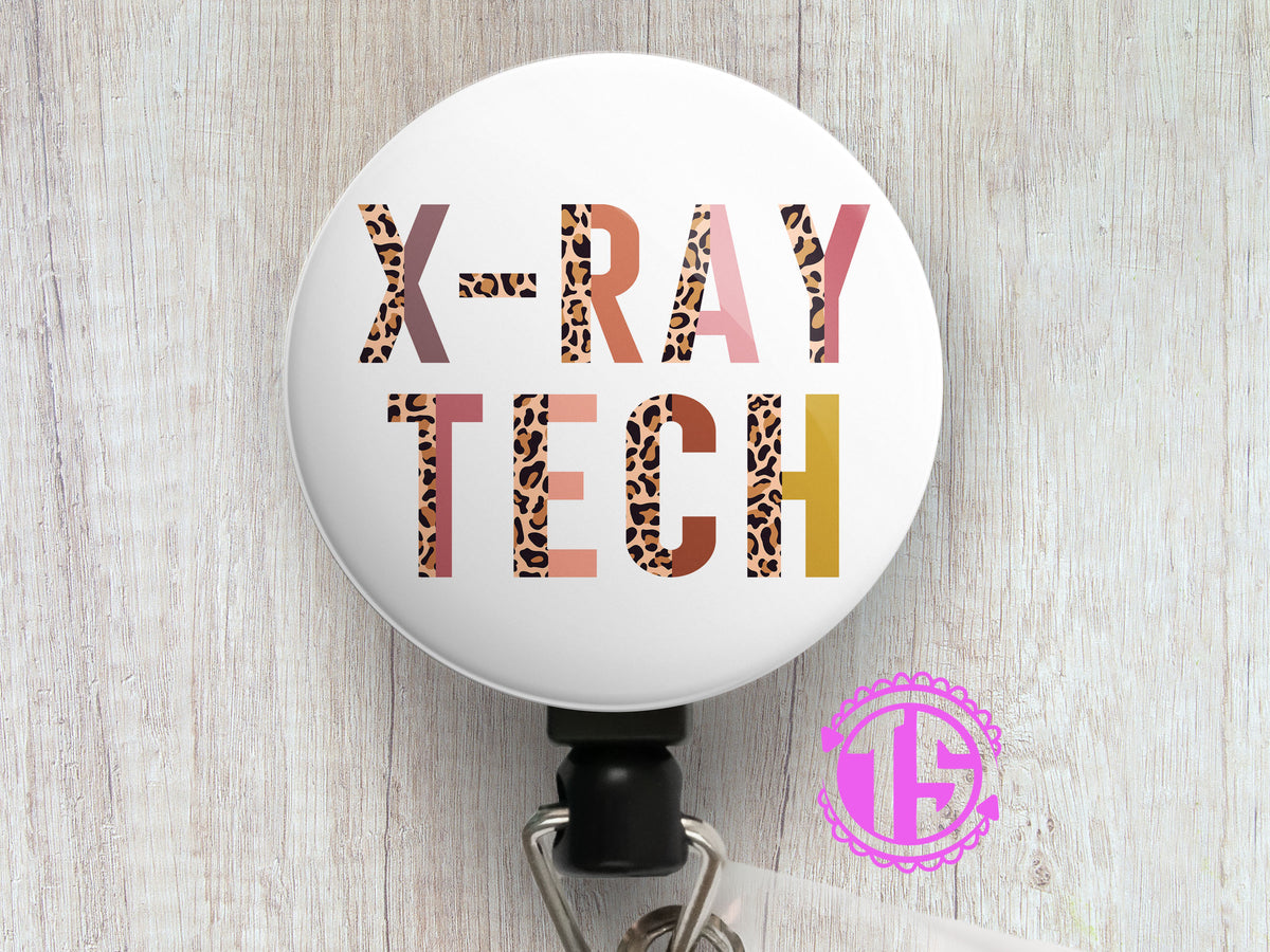 Personalized Retractable ID Badge Reels  Swappable Designs Tagged X-ray  Technologist Gift - Topperswap