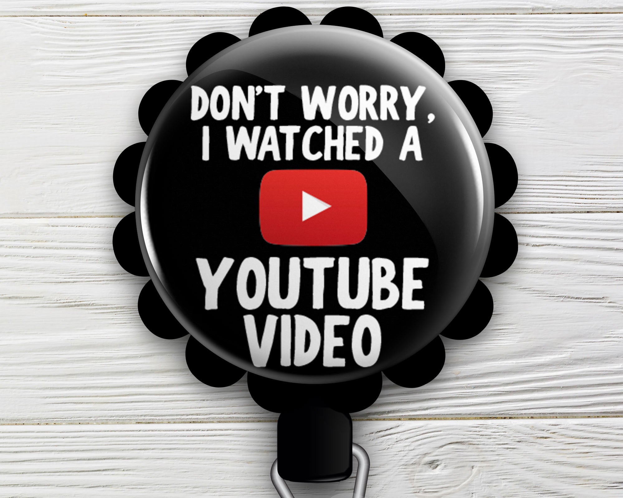 Youtube Video Retractable ID Badge Reel • Funny Nurse Gift, RN, Physician, Doctor, Funny Surgeon Gift, Nurse Anesthetist • Swapfinity - - Topperswap