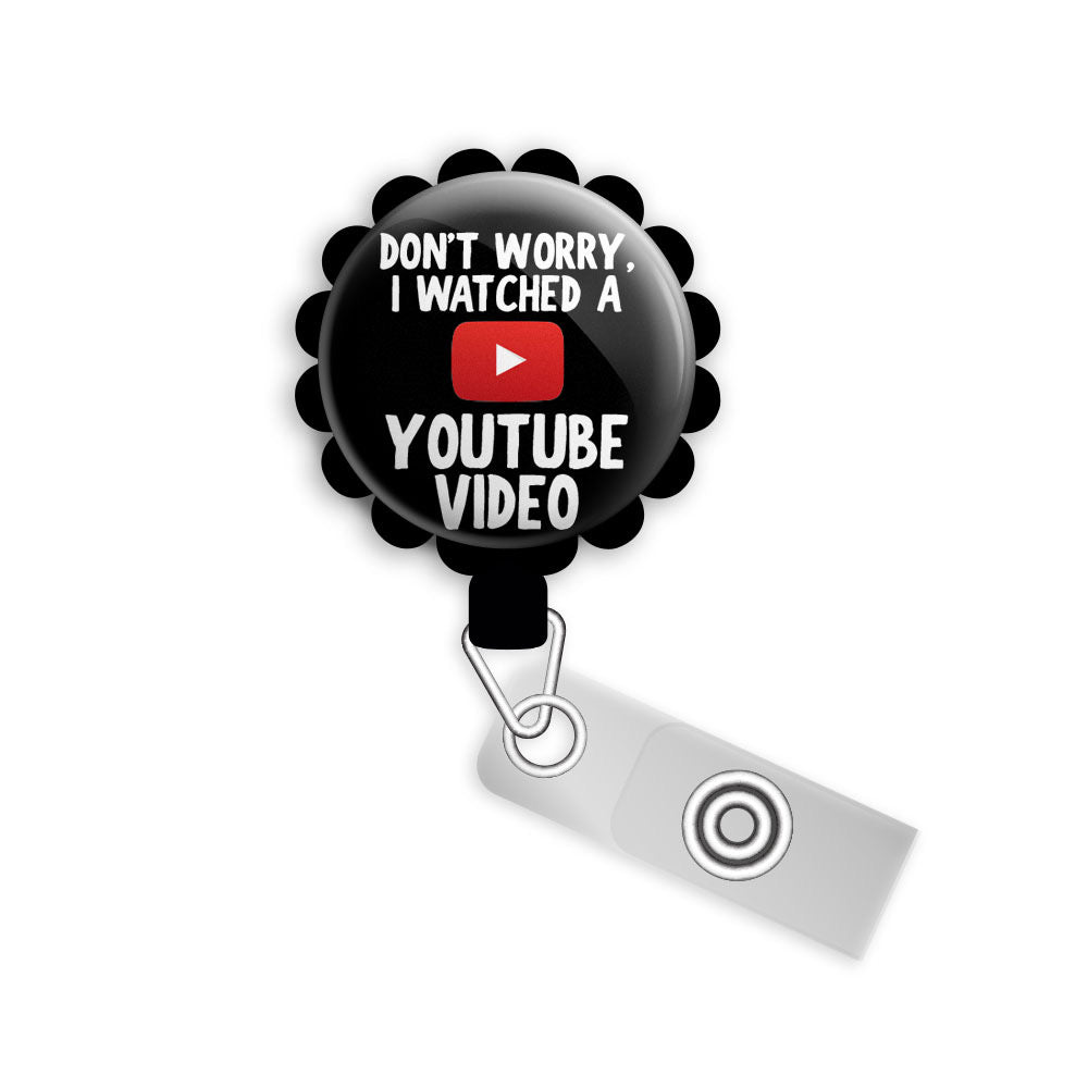 Youtube Video Retractable ID Badge Reel • Funny Nurse Gift, RN, Physician, Doctor, Funny Surgeon Gift, Nurse Anesthetist • Swapfinity -  - Topperswap
