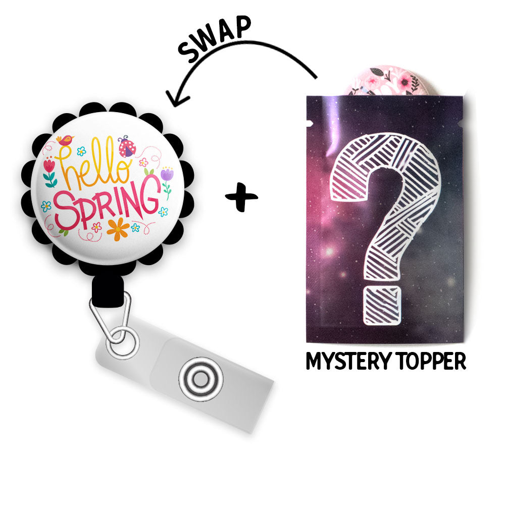Hello Spring Critters Retractable ID Badge Reel • Spring Swappable Retractable ID Badge Reel • Badge Holder • Swapfinity - - Topperswap
