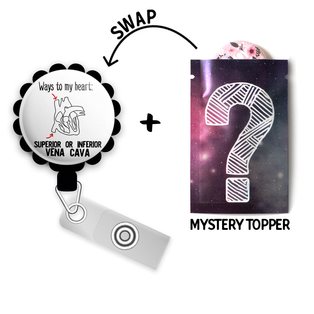 Ways to My Heart Retractable ID Badge Reel • Valentine's Day • Funny Anatomy Cardiology Custom Badge Holder • Swapfinity - - Topperswap