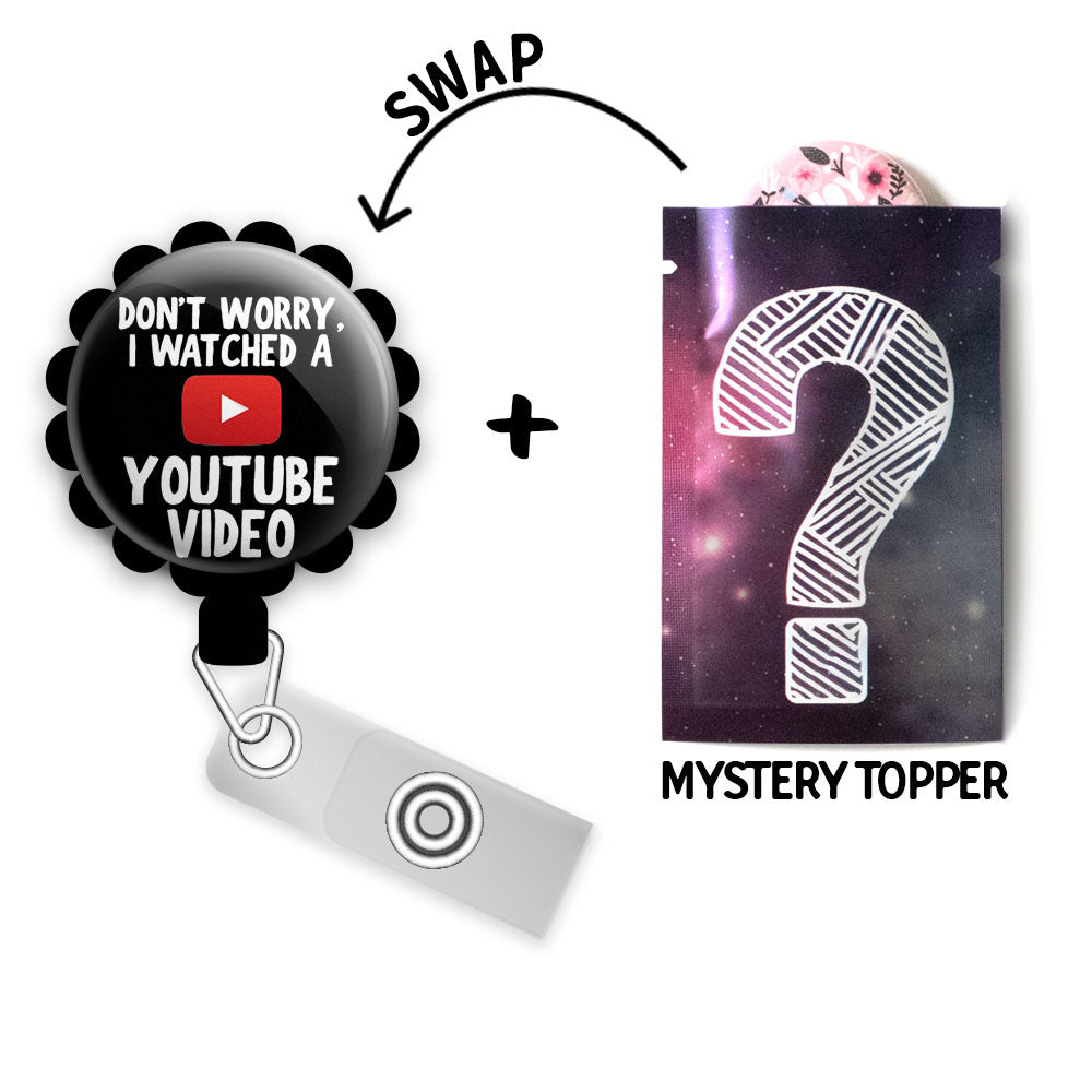 Youtube Video Retractable ID Badge Reel • Funny Nurse Gift, RN, Physician, Doctor, Funny Surgeon Gift, Nurse Anesthetist • Swapfinity - - Topperswap