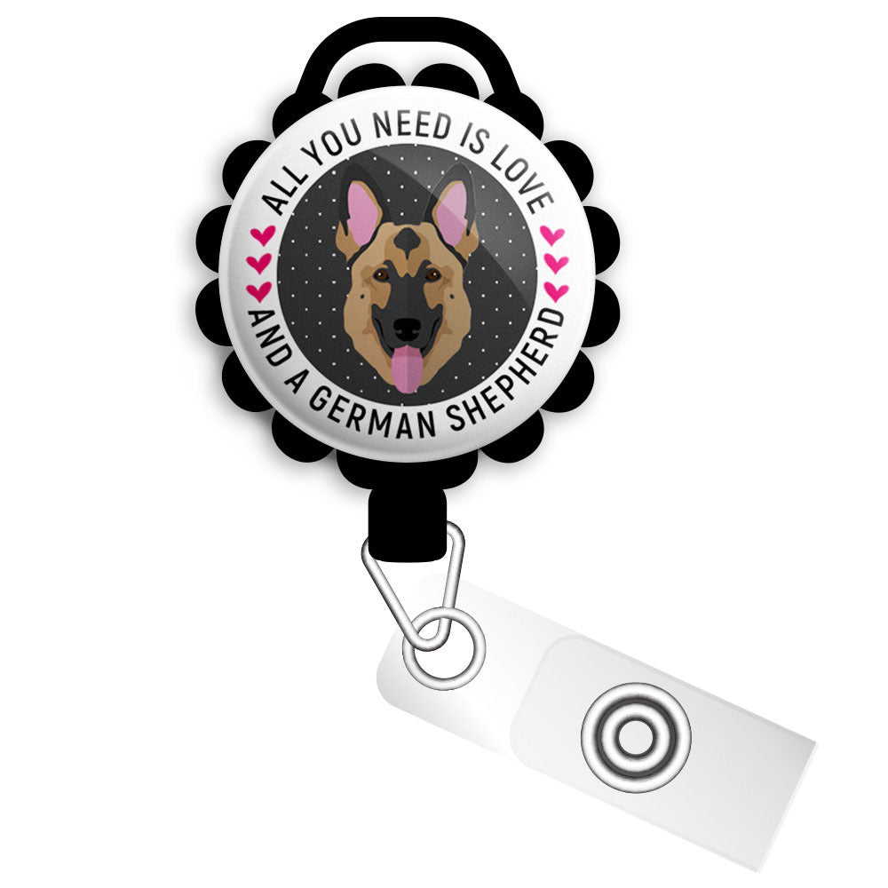 All You Need Is Love And A German Shepherd ID Badge Reel • German
