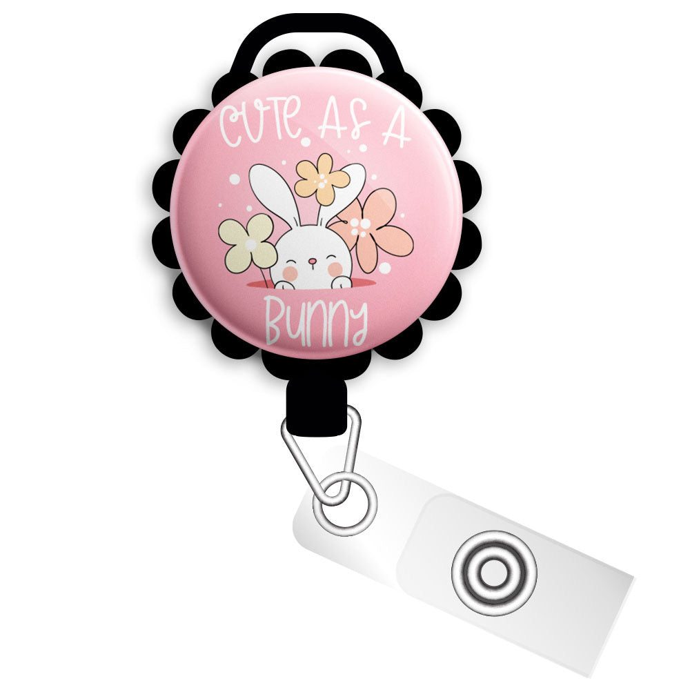 Cute as a Bunny • Easter Swappable Retractable ID Badge Reel • Badge Holder  • Swapfinity
