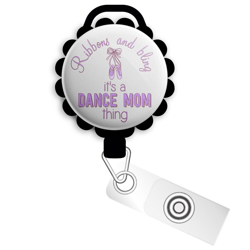 Personalized Retractable ID Badge Reels  Swappable Designs Tagged Dance  Mom - Topperswap