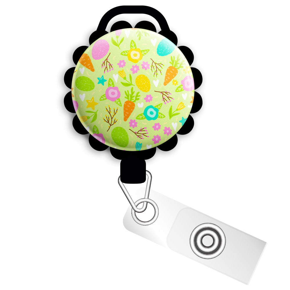Easterfetti Retractable ID Badge Reel • Easter Pun Holiday Swappable  Retractable ID Badge Reel • Custom Badge Holder • Swapfinity