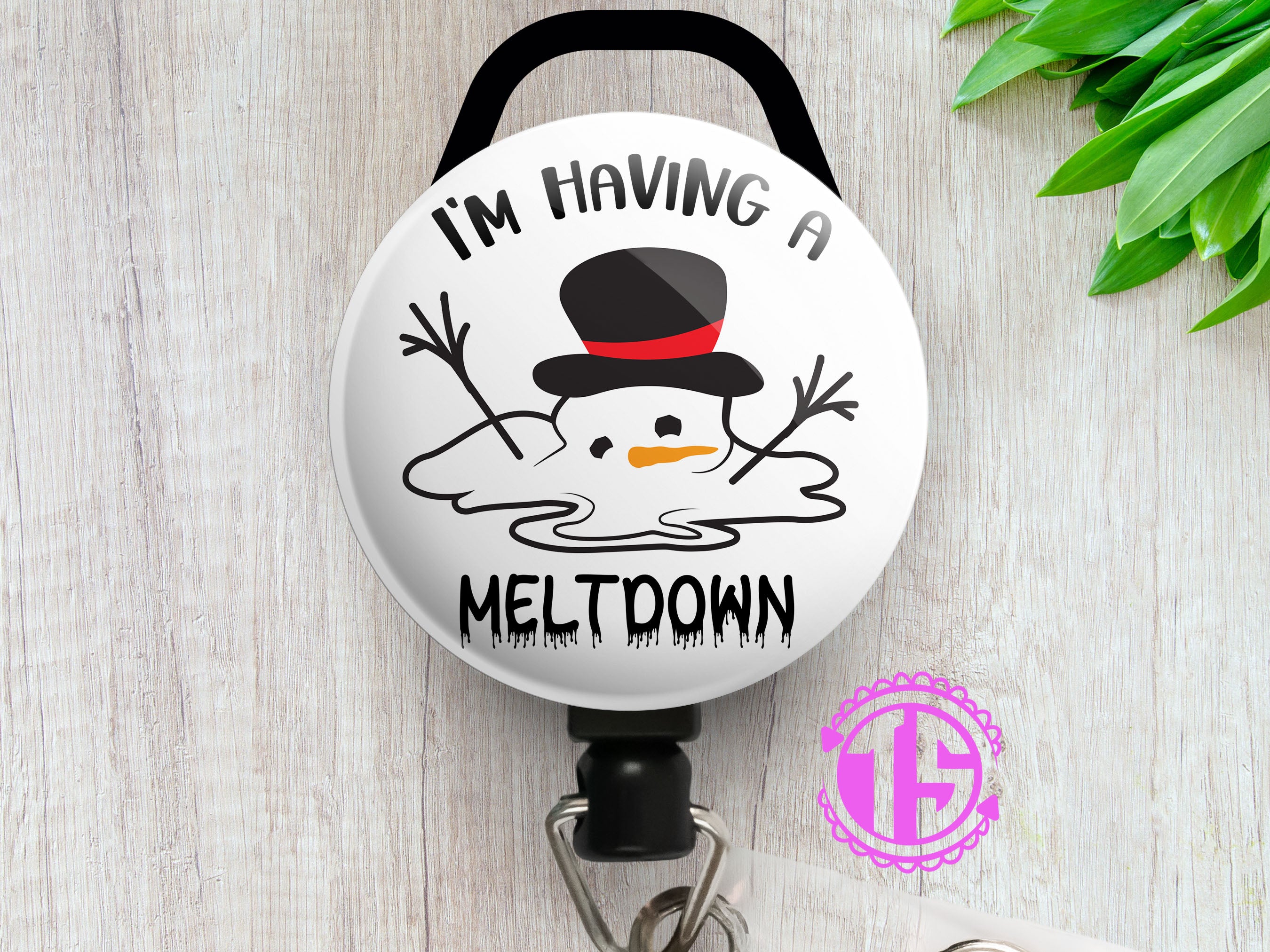I'm Having a Meltdown ID Badge Reel • Winter Funny Badge Holder • Swapfinity - - Topperswap