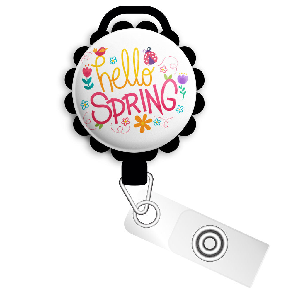 Hello Spring Critters Retractable ID Badge Reel • Spring Swappable Ret -  Topperswap