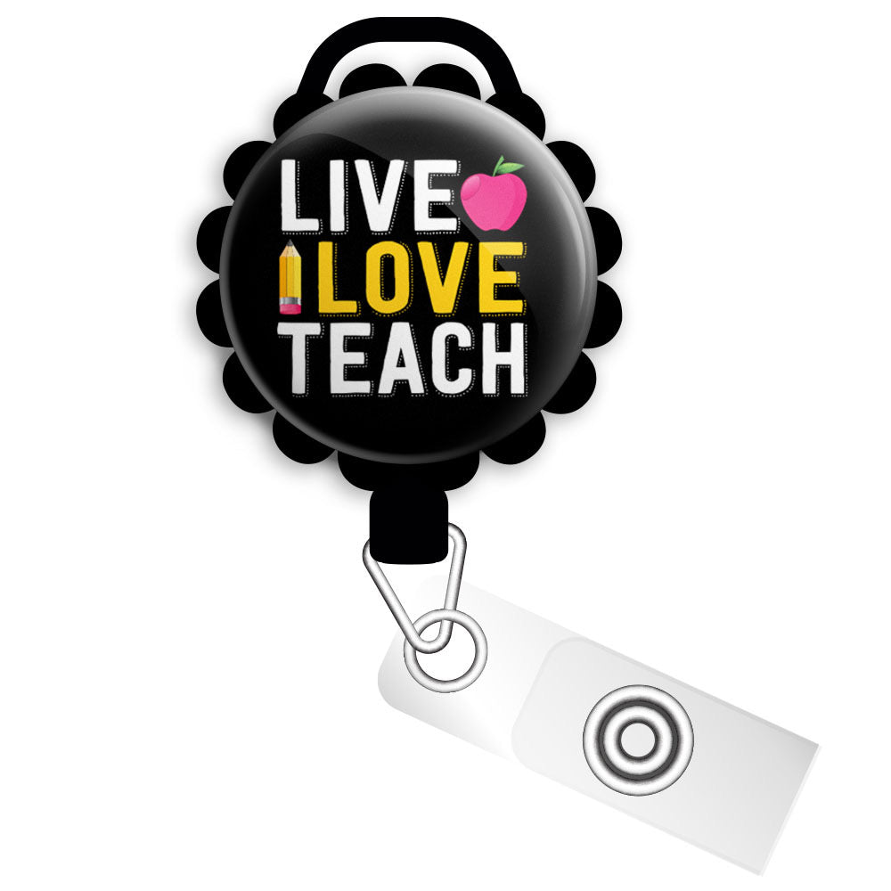 Wake Up, Teach, Be Amazing Retractable ID Badge Reel • Teacher Appreciation Week Gift, Gift for Teachers • Swapfinity