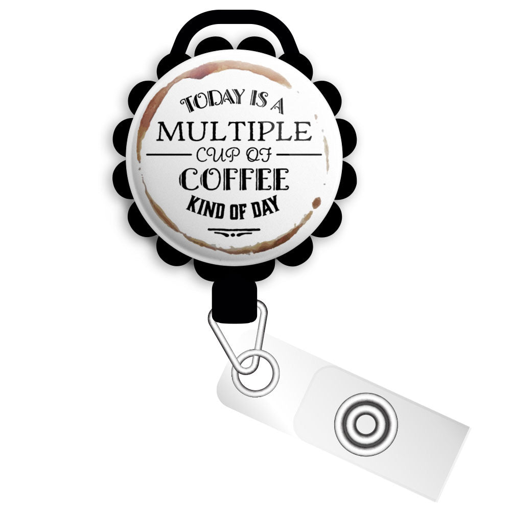 I Want to Be Where The Coffee Is • Funny Humor Retractable ID Badge Reel • Personalized Badge Holder • Swapfinity Retractable ID Badge Reel