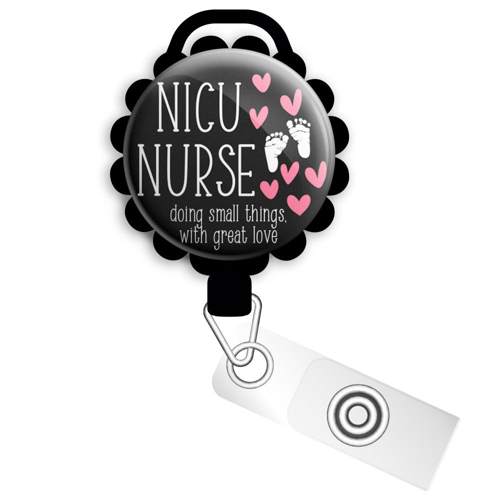 NICU Nurse Clip On Id Badge Reel Retractable Nursing Work Identification  Holder
