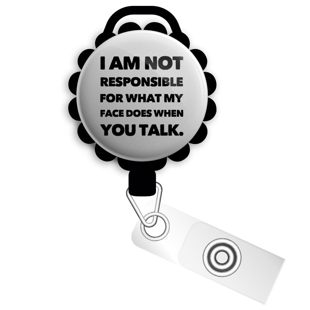 What My Face Does Retractable ID Badge Reel • Funny, Humor, Coffee, Sarcastic Gift • Swapfinity - - Topperswap