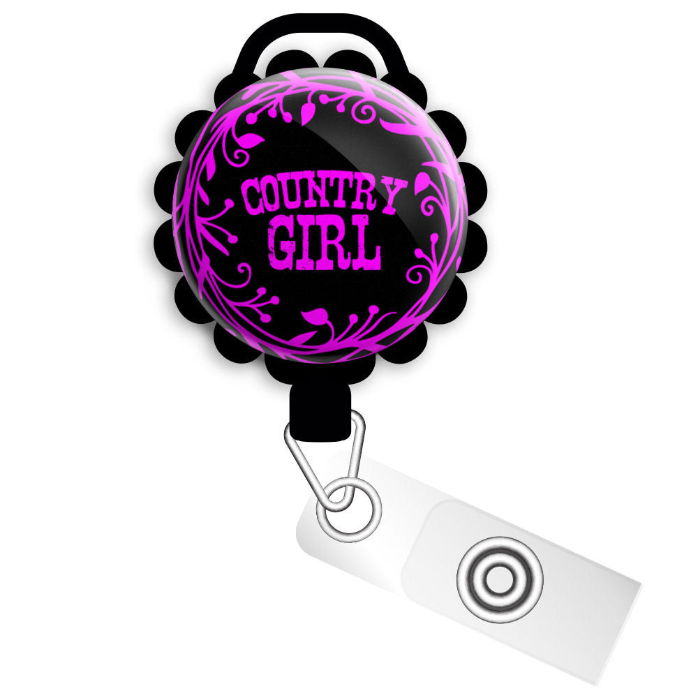 Beautiful Pink Country Girl Retractable ID Badge Reel • Southern Count -  Topperswap