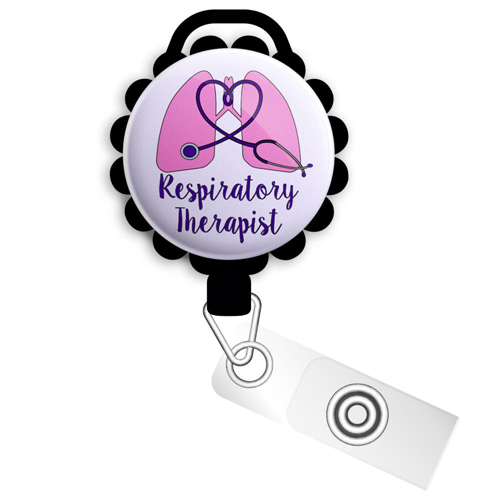 Respiratory Therapist Retractable ID Badge Reel • CRT, RRT • Gift