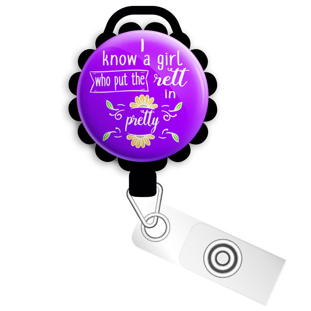 Personalized Retractable ID Badge Reels  Swappable Designs Tagged Rett  Syndrome - Topperswap