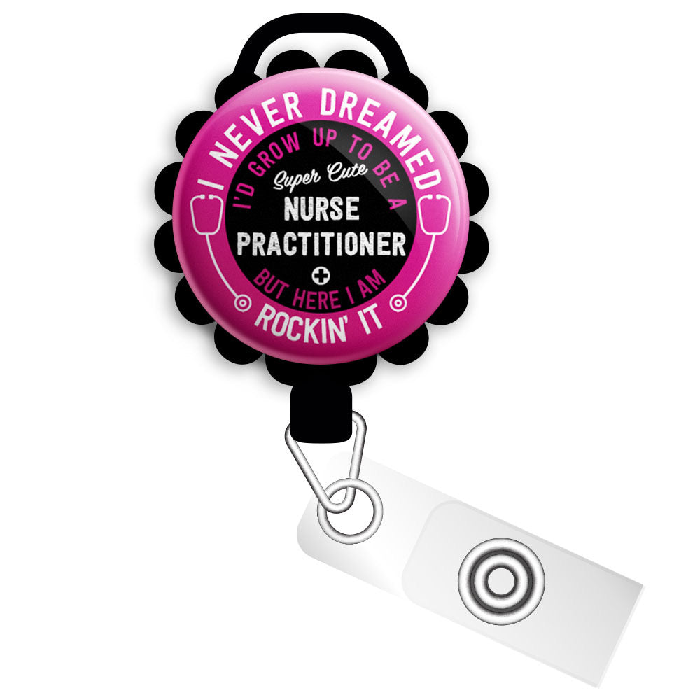 Radiology Tech Badge Reel - Pink Clover USA