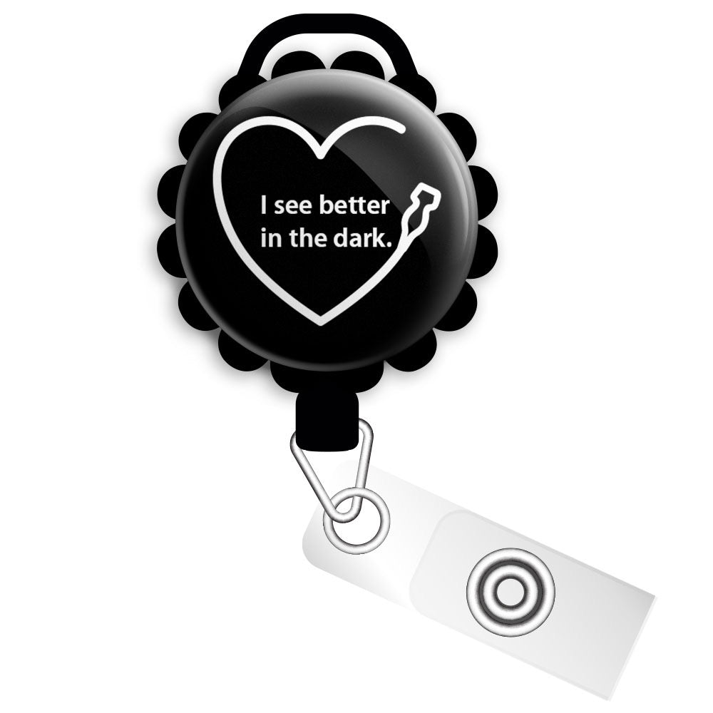 I See Better In The Dark Sonography Retractable ID Badge Reel • Gift for  Sonographer • Ultrasound Tech Gift • RDMS Gifts • Swapfinity