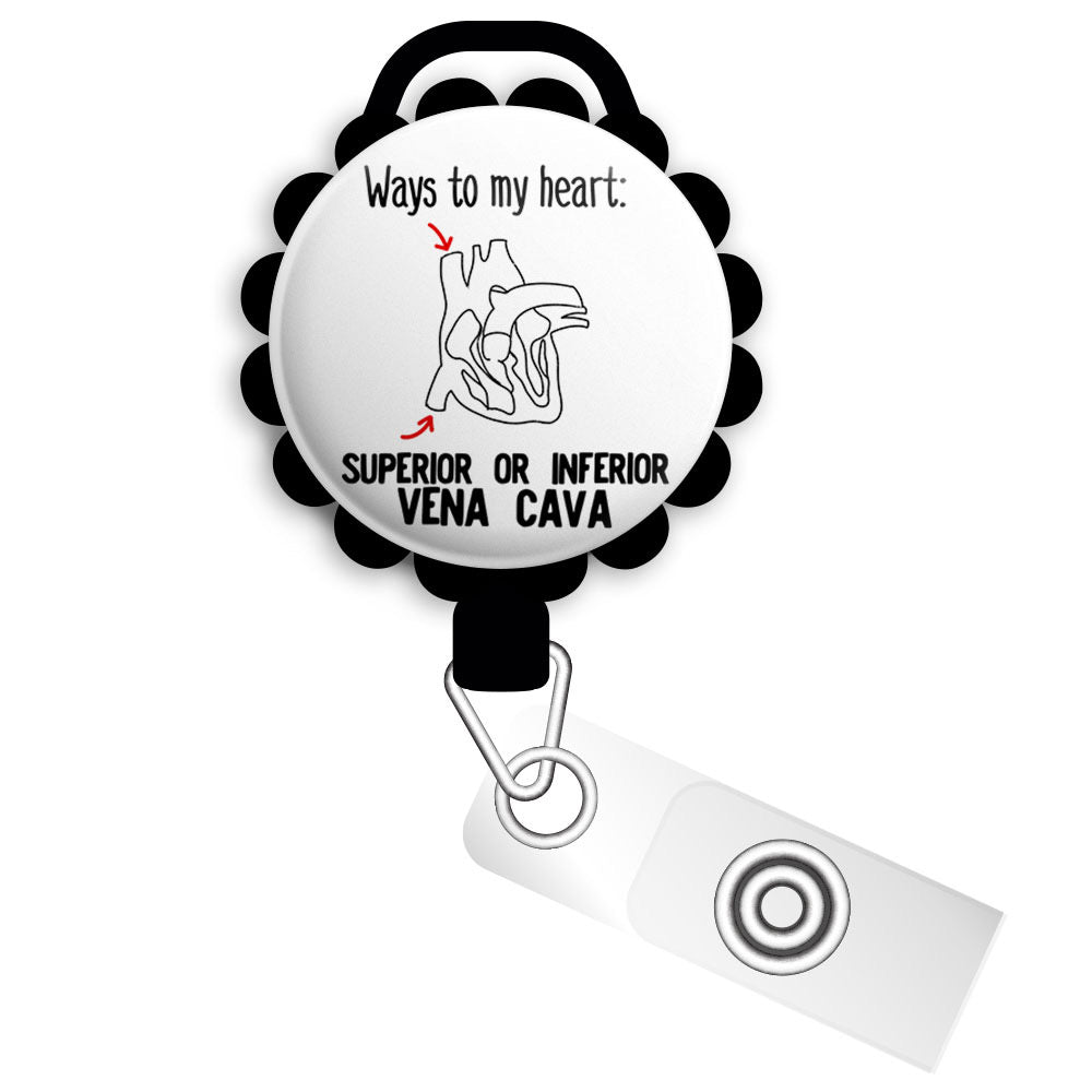 Ways to My Heart Retractable ID Badge Reel • Valentine's Day • Funny A -  Topperswap