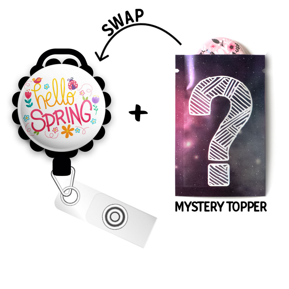 Hello Spring Critters Retractable ID Badge Reel • Spring Swappable Retractable ID Badge Reel • Badge Holder • Swapfinity - - Topperswap