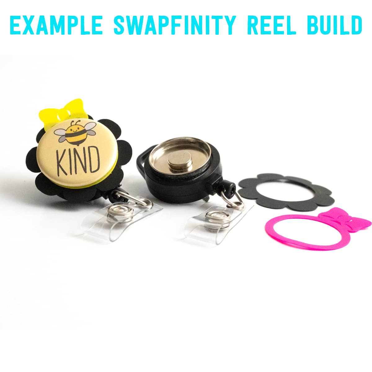 Cute Panda Retractable ID Badge Reel • Pediatric Gift, Gift for Pediatrician ID Badge Holder • Swapfinity