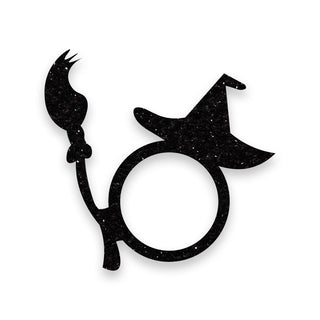 Spooky Witch Hat & Broom Glitter Swapfinity Swapper Frame
